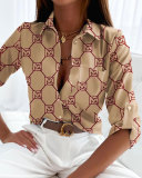 Women Long Sleeve Printed Shirt Top