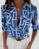 Women Long Sleeve Printed Shirt Top