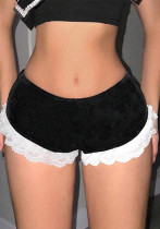 Women Spring and Summer Patchwork Contrast Shorts