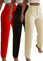 Women's Summer Pleated Casual High-Waist Solid Color Slim Pants Women's Summer Pleated Casual High-Waist Solid Color Slim Pants