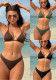 Sexy Solid Color Two-Piece Bikini Swimsuit
