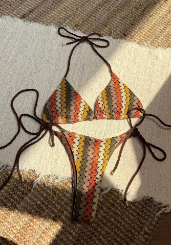 Sexy Knitting Two-Piece Bikini Swimsuit