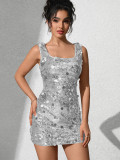 Women's Sexy Slim Sequined Strap Nightclub Dress