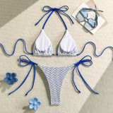 Knitting Hollow Sexy Two-Piece Bikini Swimsuit