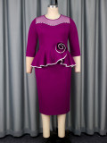Plus Size Women ruffled bodycon Birthday Dress