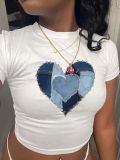 Summer Y2K Street Hip-Hop Rock Style Slim Sexy Crop Short-Sleeved T-Shirt