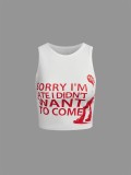 Women Sexy Printed Style Retro Street Crop Tank Top
