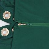 Women elegant elastic metal buckle decorated V-neck Top and Pants two-piece set