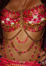 Women Tassel Sexy Colorful Bead Strapless Body Chain Women Tassel Sexy Colorful Bead Strapless Body Chain