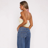 Women Summer Sexy Printed Strapless Top