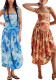 Women Holidays cross-strap print dress