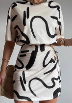 Women Summer Tie-Dye Gathered Bodycon Dress