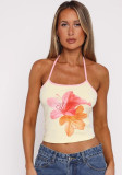 Women Summer Sexy Printed Strapless Top