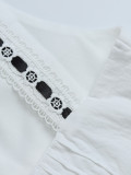 Women sexy Lace-Up Lace Patchwork Backless Suspender Top