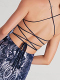 Women sequin sexy suspenders Backless slit evening dress