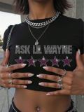Summer Y2K Street Hip-Hop Rock Style Slim Sexy Crop Short-Sleeved T-Shirt