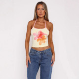 Women Summer Sexy Printed Strapless Top