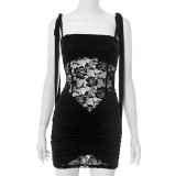 Women's Summer Sexy Lace Strap Mini Dress