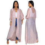Women's Casual Chiffon Long Shirt Sun Protection Jacket