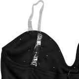 Women Spring Summer Beaded Strapless Shawl Long Sleeve Evening Dress