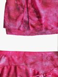 Women Two Mesh Sexy Camisole Top and Irregular Slit Skirt Two-Piece Set
