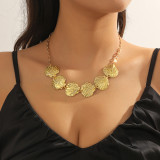 Women Vintage Alloy Flower Clavicle Necklace Holidays Vintage Shell Necklace