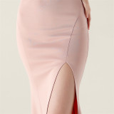Women clothing beaded pleated V Neck Formal Party evening dress