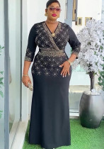 Plus Size African Women Dress