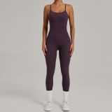 Women Cross Adjustable Straps Yoga Clothes Running Jumpsuit