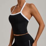 Women Summer Halter Neck Yoga Vest Quick Dry Fitness Top