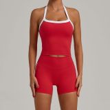 Women Sports Top and Shorts Yoga Two-Piece Set