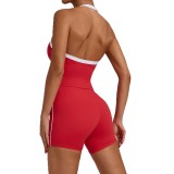 Women Sports Top and Shorts Yoga Two-Piece Set