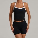 Women Sports Top and Shorts Yoga Two-Piece Set