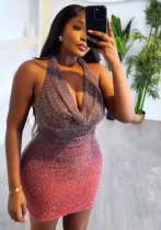 Women African Summer Sexy Bcakless Dress Women African Summer Sexy Bcakless Dress