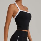 Women Summer Halter Neck Yoga Vest Quick Dry Fitness Top