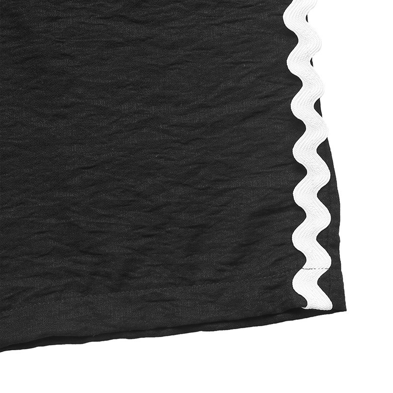 Women Summer Career Contrast Lace Patchwork Sleeveless Top and Pants Two-Piece Set