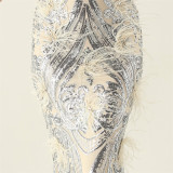 Women Beaded Feather Decoration Beaded Fishtail Evening Dress
