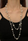 Fashion Luxury Pearl Long Halter Neck Beaded Chain Necklace