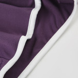 Women Contrast Sexy Open Waist Casual Suspender Top and Shorts Two-piece Set