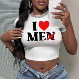 Summer Y2K Street Hip-Hop Rock Style Slim Sexy Crop T-shirt