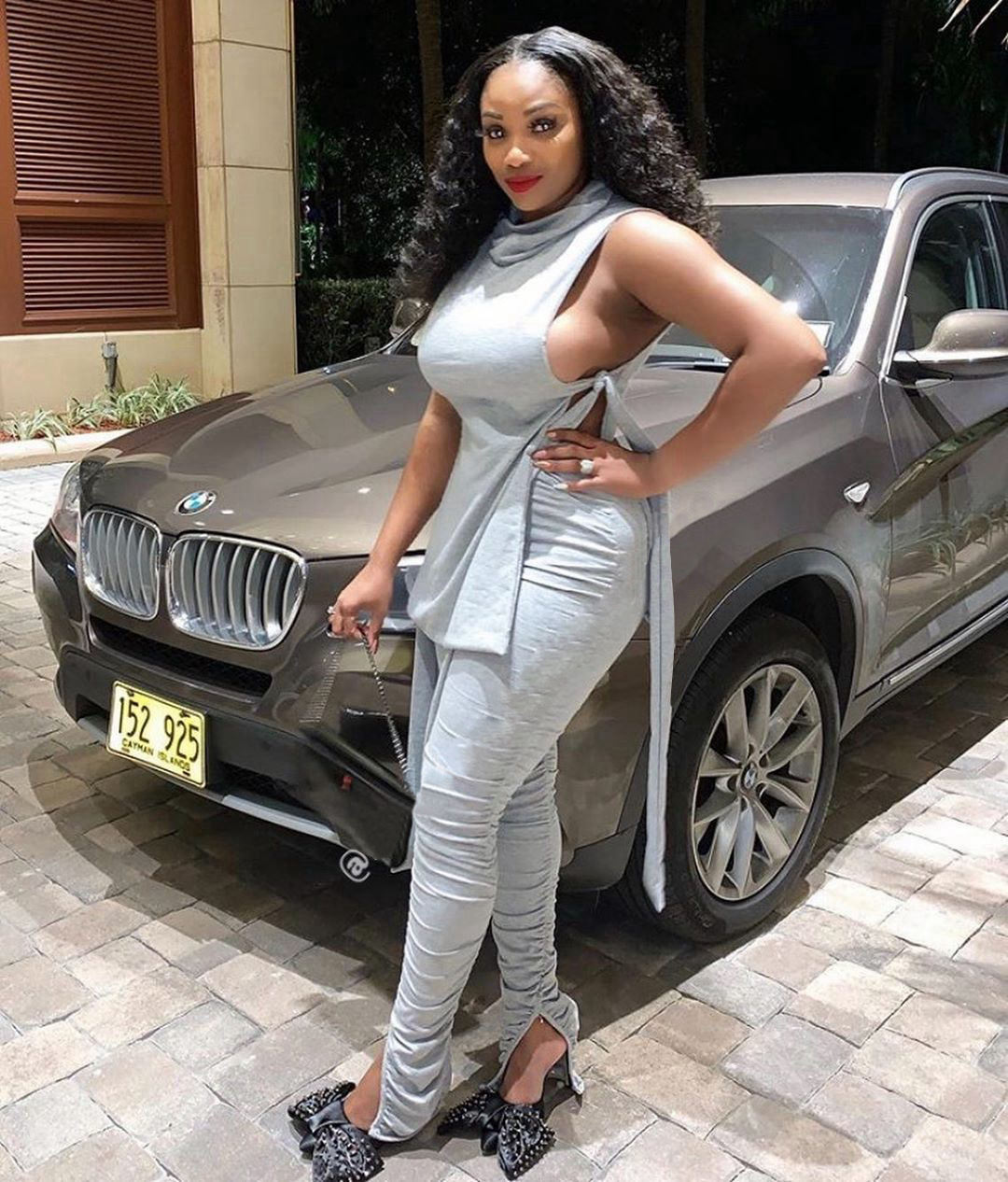 Women's Spring Summer Fashion Sexy Solid Side Lace-Up Two-Piece Pants Set