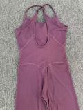 Women Cross Adjustable Straps Yoga Clothes Running Jumpsuit
