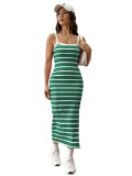Sexy Fashionable Striped Print Summer Women's Dress