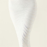 Plus Size Women V Neck Wave Gradient Beaded Beaded Formal Party Evening Dress