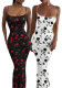Sexy Fashion Summer Sleeveless Strap Printed Long Dress