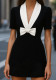 Women's Summer Chic V Neck Trendy Black Dress