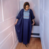 Muslim Embroidered African Dress Casual Couple Robe
