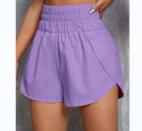 Spring Summer Women's High Waist Elastic Loose Sports Casual Shorts