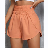 Spring Summer Women's High Waist Elastic Loose Sports Casual Shorts