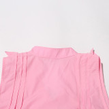 Women's Sleeveless Ruffle Chic Slim Waist Fashion Long Dress